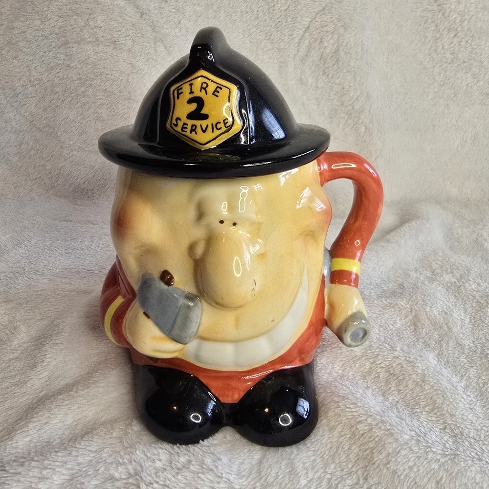 Casa Bella Whimsical Firefighter Ceramic Mug